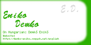 eniko demko business card